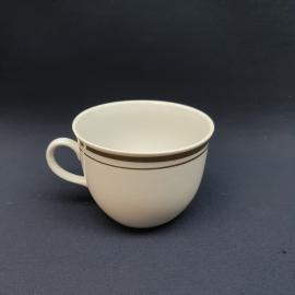 Кружка чайная кофейная, чашка фарфоровая СССР, винтажная. Полосы, роспись золотом.