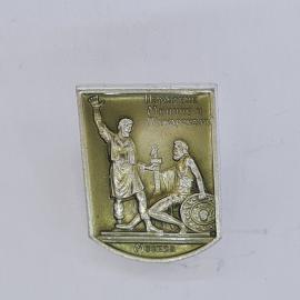 Значок СССР. Памятник Минину и Пожарскому, Москва, история и скульптура. Винтажный значек.