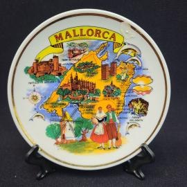 Винтажная декоративная тарелка СССР. Майорка Mallorca, сувенирная настенная с картой острова