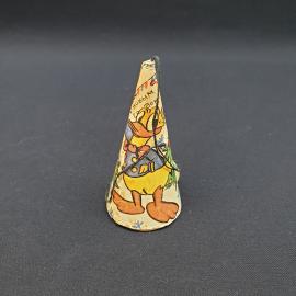 Винтажная елочная игрушка ссср. Бумажный колпачок с новогодним рисунком, подвесное украшение