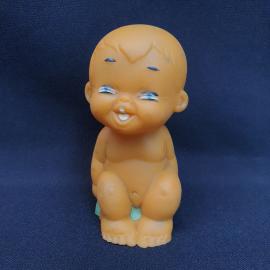 Винтажная игрушка СССР. Резиновый пупс малыш сидячий, коллекционный предмет для интерьера