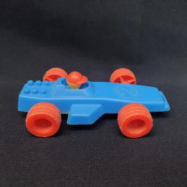 Винтажная игрушка СССР. Пластмассовая гоночная машинка с фигуркой водителя, детская модель