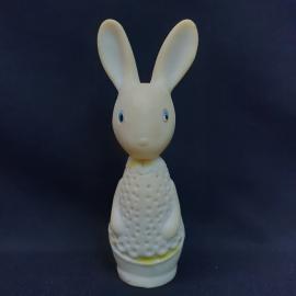 Винтажная игрушка СССР. Зайка резиновый белый, советская фигурка для коллекции и декора
