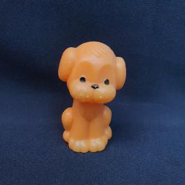 Винтажная игрушка СССР. Фигурка щенка из пластмассы, коллекционный сувенир для интерьера