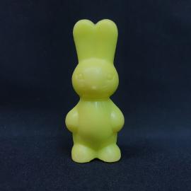 Винтажная игрушка СССР. Пластиковая фигурка зайца, советский детский сувенир желтого цвета
