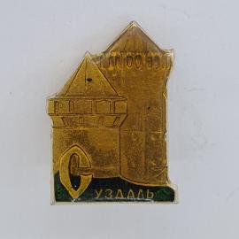 Значок СССР. Суздаль, башня, городская архитектура. Винтажный значек.