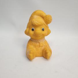 Винтажная игрушка СССР. Резиновая фигурка клоун в колпаке, советский персонаж для коллекции