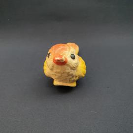 Винтажная игрушка птица из СССР. Фигурка кардинал, коллекционный предмет советского периода