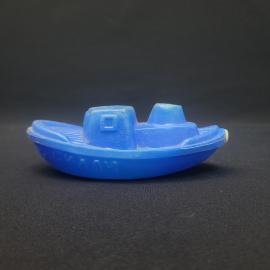 Винтажная игрушка СССР. Пластиковый катер для воды с заводным механизмом, советская модель