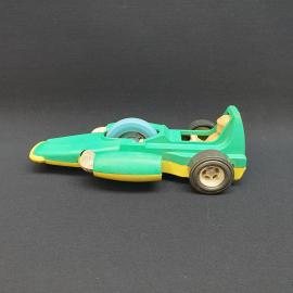 Винтажная игрушка СССР. Гоночный автомобиль с водителем, пластиковая машинка советского периода