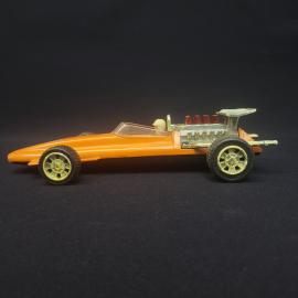 Винтажная игрушка СССР. Гоночный автомобиль с пилотом, коллекционная машинка из пластмассы