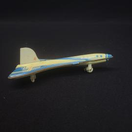Винтажная игрушка СССР. Металлический самолет Аэрофлот на колесах, коллекционная модель