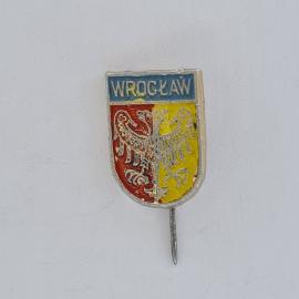 Значок СССР. Wroclaw, Вроцлав Польша, городской герб с орлом. Винтажный значек.