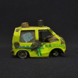 Винтажная игрушка СССР. Жестяная машинка такси, коллекционная советская модель автомобиля