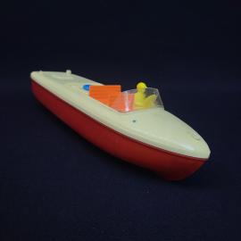 Винтажная игрушка ссср. Пластмассовый катер с фигуркой рулевого, советская лодка для детей