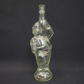 Винтажный штоф СССР. Стеклянная декоративная бутылка Казак, фигурная посуда для интерьера