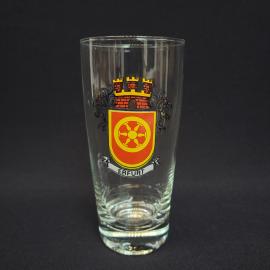 Стакан стеклянный винтажный СССР. Сувенирный с гербом Erfurt, коллекционная посуда для дома