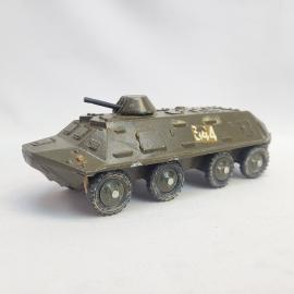 Винтажная игрушка СССР. Коллекционная модель БТР 80, металлическая машинка советского периода