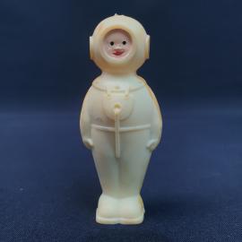 Винтажная игрушка СССР. Фигурка водолаза из пластмассы, советская коллекционная миниатюра