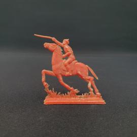 Винтажная фигурка СССР. Всадник на коне с копьем, пластиковая миниатюра для коллекции