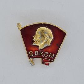 Значок СССР. ВЛКСМ, профиль Ленина, комсомол. Винтажный значек.