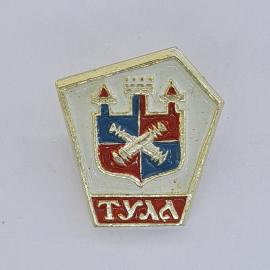 Значок СССР. Тула, герб города, оружейная тематика. Винтажный значек.