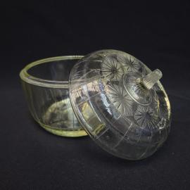 Винтажная стеклянная сахарница с крышкой. Посуда СССР для кухни и сервировки стола