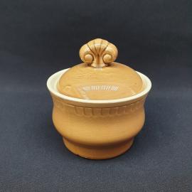 Винтажная керамическая сахарница с крышкой. Посуда СССР для кухни и сервировки стола