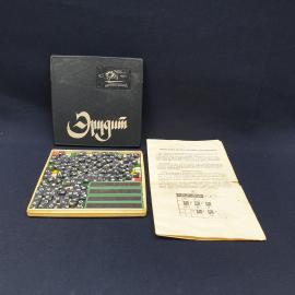 Винтажная игра СССР Эрудит дорожный. Настольная словесная игра в футляре с фишками и полем