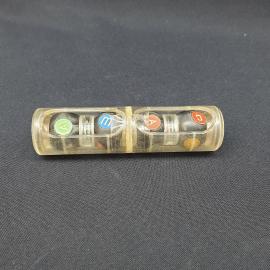 Винтажная игра головоломка СССР. Пластиковая логическая игрушка с буквами в прозрачном корпусе