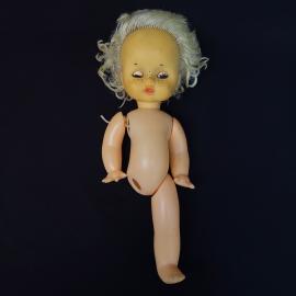 Винтажная кукла СССР. Большая пластмассовая игрушка с голосовым устройством, светлые волосы
