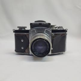 Фотоаппарат винтажный, СССР. Jhagee Dresden, складной пленочный, с объективом Carl Zeiss Jena