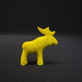 Игрушка винтажная, СССР. Пластмассовая фигурка лося для кукольного театра или настольной игры