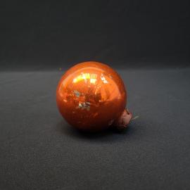 Елочная игрушка винтажная, СССР. Стеклянный шар оранжевого цвета, подвесное украшение