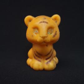 Игрушка винтажная, СССР. Пластмассовая фигурка тигренка для кукольного театра или игры