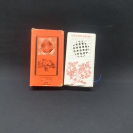 Звонок дверной винтажный, СССР. Электрический, пластик, с рисунком птиц в коробке