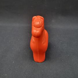 Игрушка винтажная, СССР. Пластмассовая фигурка лошадки, красная детская игрушка