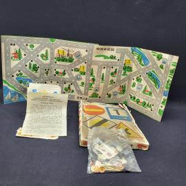 Игра настольная винтажная, СССР. Автотрасса, комплект с полем, фишками и карточками