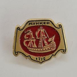 Значок СССР. Мункед, корабль, морская тематика. Винтажный значек.