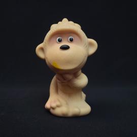 Игрушка винтажная, СССР. Резиновая фигурка обезьянки с цветком, для детской комнаты