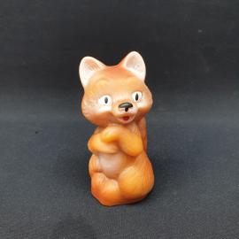 Игрушка винтажная, СССР. Пластизоль, фигурка лисенка, для детской комнаты и интерьера