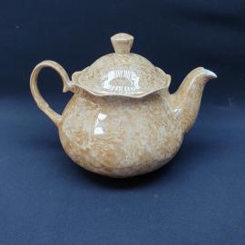 Чайник винтажный, СССР. Фарфоровый, Ludwigsburg, с декоративным мраморным рисунком