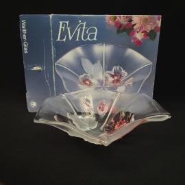 Ваза декоративная винтажная, СССР. Цветное стекло, Walther Glas, модель Evita