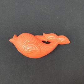 Фигурка игрушка винтажная , СССР. Пластмассовый, в форме лисы, для мелочей или украшений