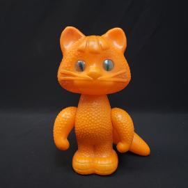 Игрушка винтажная, СССР. Пластмассовая фигурка кота, завод Мир, Йошкар Ола