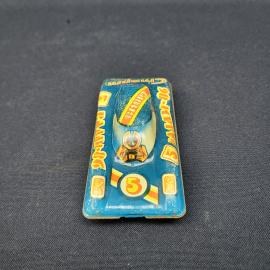 Игрушка жестяная винтажная, СССР. Гоночная машина, литографированный металл, 5 см