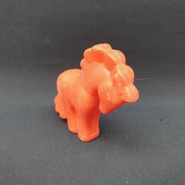 Игрушка винтажная, СССР. Пластмассовая фигурка лошади красного цвета для детских игр