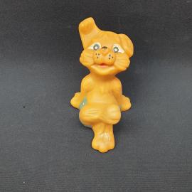 Игрушка резиновая винтажная, СССР. Фигурка кота в штанишках, детская советская игрушка