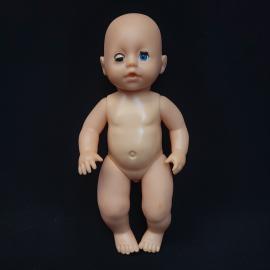 Кукла пластмассовая винтажная, СССР. Игрушка пупс с закрывающимися глазами, 27 см