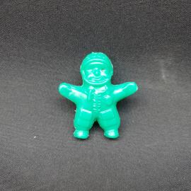 Игрушка пластмассовая винтажная, СССР. Фигурка человечка зеленого цвета, небольшого размера
